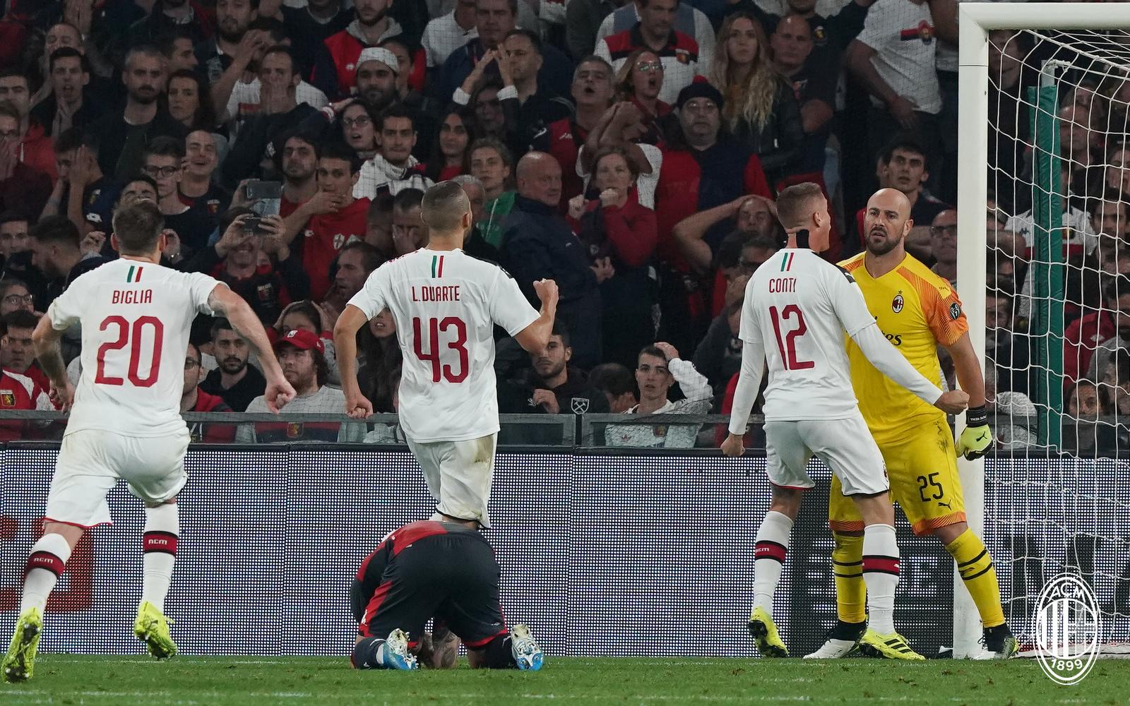 热那亚队员连续射门，终场间隙扳平比分的简单介绍